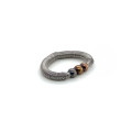 ELASTIC SILVER RING WITH SILVER BEADS