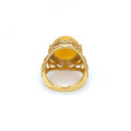 18k GOLD PLATED YELLOW AMBER RING 18k GOLD PLATED YELLOW AMBER RING