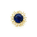 GOLD PLATED LAPIS RING