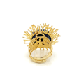 GOLD PLATED LAPIS RING