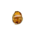 18k GOLD PLATED AMBER RING