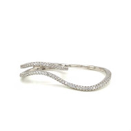 silver zircon ring