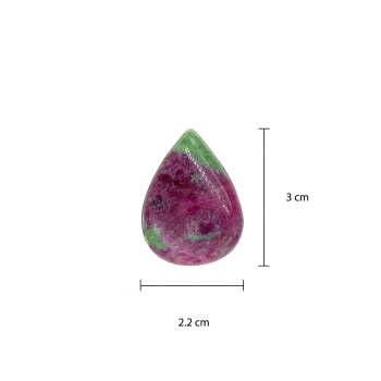 RUBY ZOISITE TEARDROP SHAPED STONE