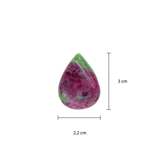 RUBY ZOISITE TEARDROP SHAPED STONE