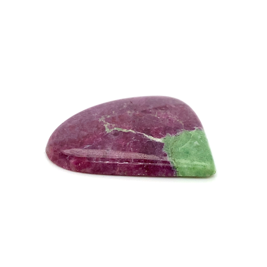Ruby zoisite semi- triangular stone 
