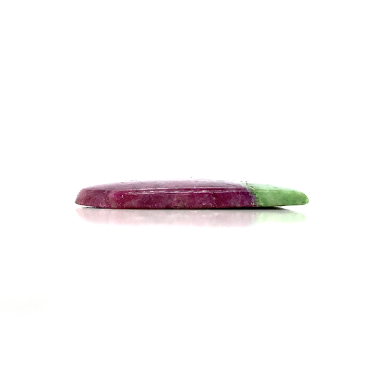 Ruby zoisite semi- triangular stone 
