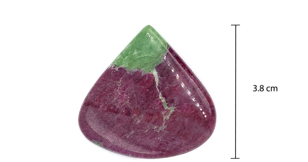 Triangular Ruby Ruby zoisite semi- triangular stone